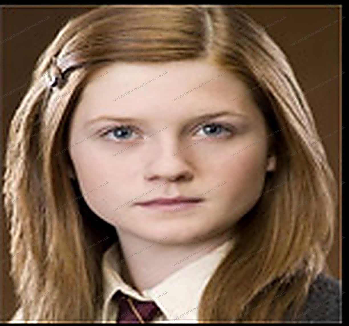 Ginny Weasley picture quiz clue
