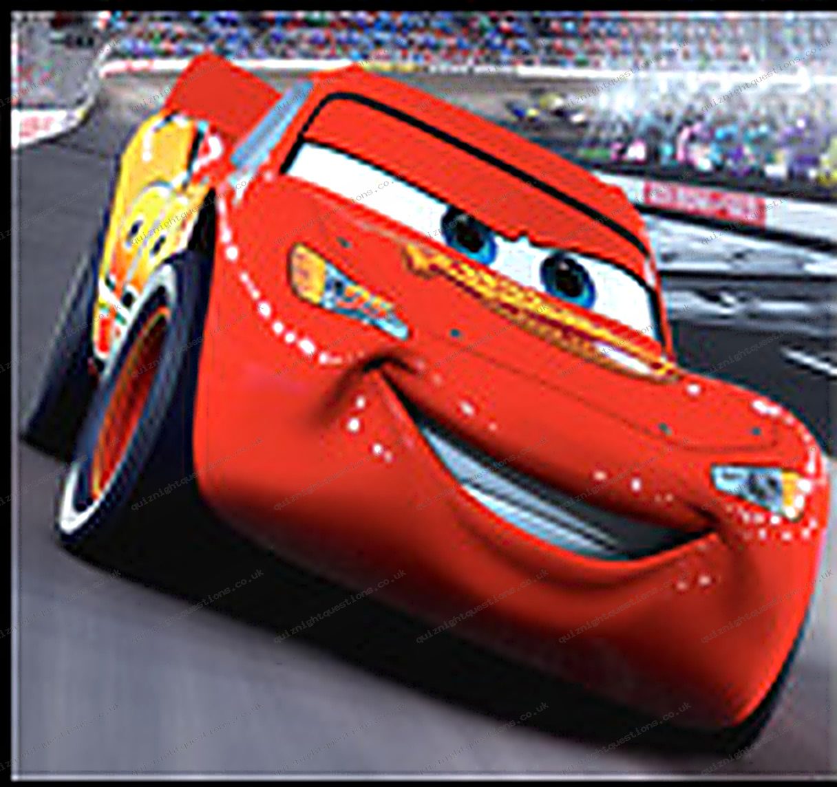 Lightning McQueen picture quiz clue