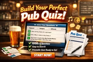 Pub Quiz Builder, Question and Answers you choose